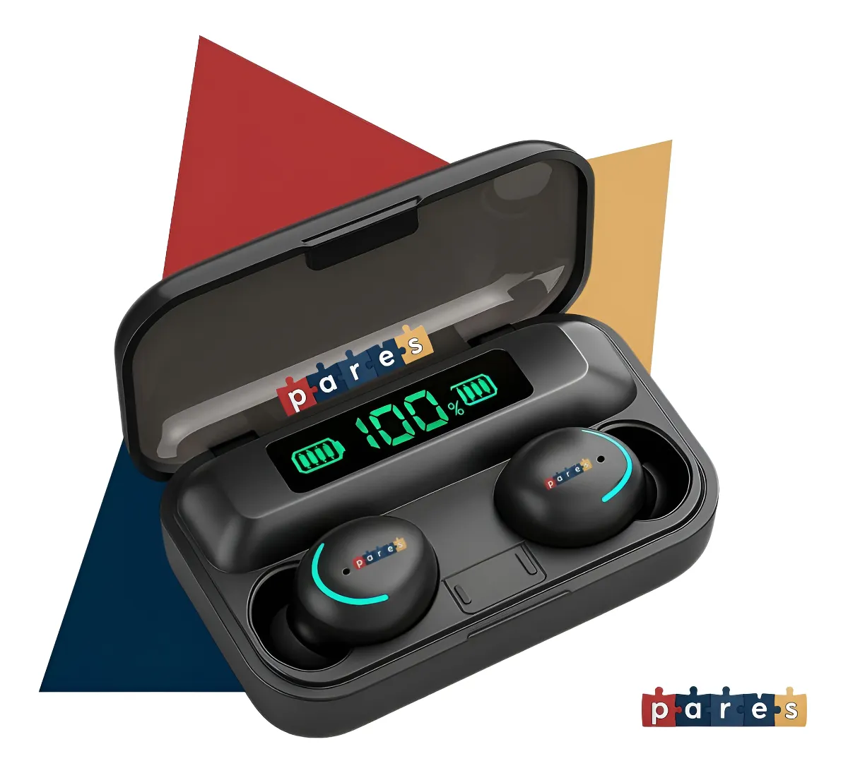 Fone De Ouvido Sem Fio Bluetooth F9-5 Pares Som Imersivo Powerbank Moderno Bateria Longa Duração Academia Compativel Com Todos Celulares