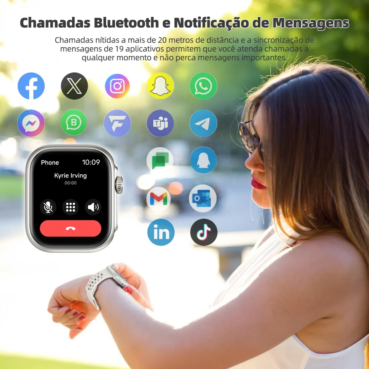 Relógio Smartwatch Bettdow Fb041 Esportivo Alexa E Gps 1.85 - Imagem 8