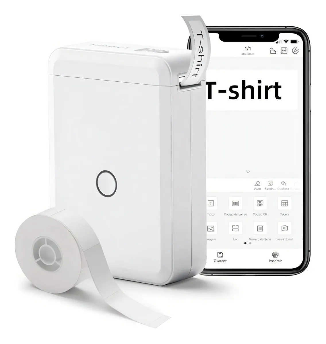 Impressora Etiqueta Niimbot D110 Bluetooth Termica 1 Rolo Cor Branco usb