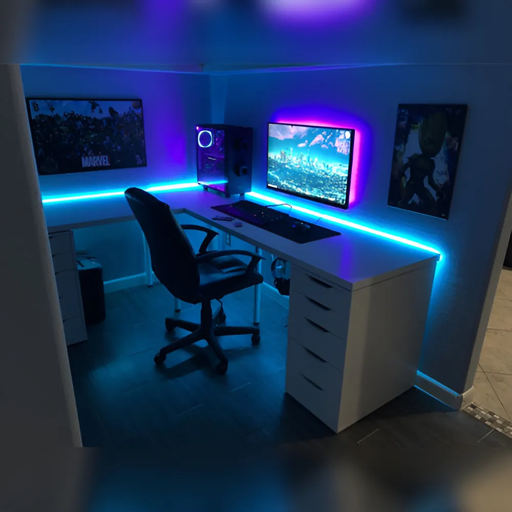 Fita Led Rgb 5m 5050 Colorida Decoração + Fonte + Controle Luz RBG 16 Cores Tensão de operação - Imagem 3