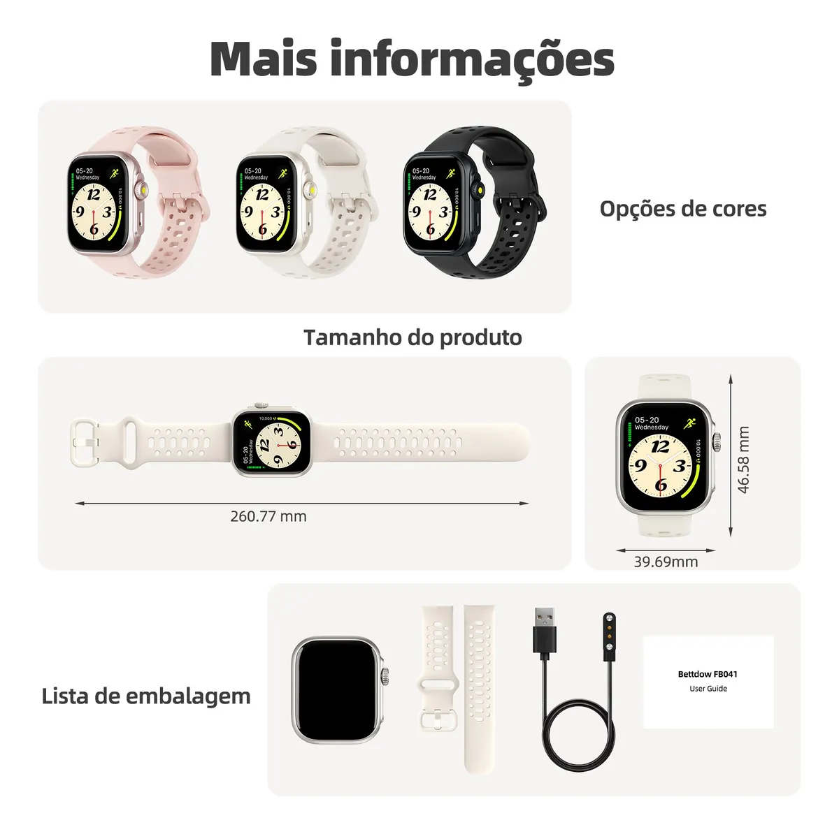 Relógio Smartwatch Bettdow Fb041 Esportivo Alexa E Gps 1.85 - Imagem 5
