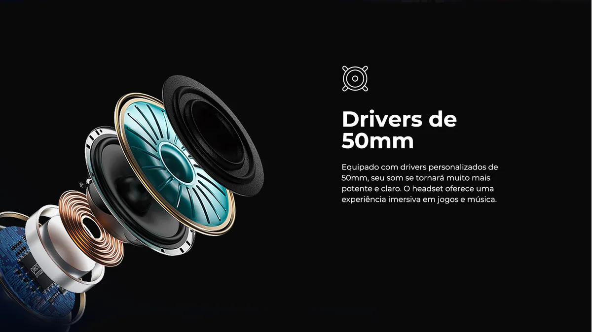 Fone Headset Gamer HAVIT H2230d P2 P3 3,5MM Microfone Removível Consoles PC Preto - Imagem 4