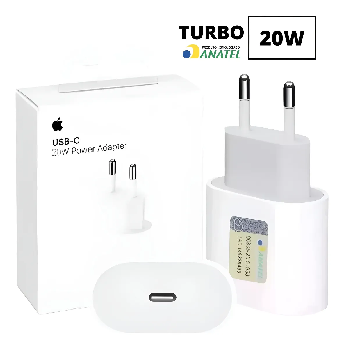 Carregador Fonte Apple Ipad Iphone Turbo Usb-c 20w Original Branco - Imagem 4