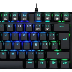 Teclado gamer Redragon Mitra K551 QWERTY Outemu Blue cor preto com luz RGB