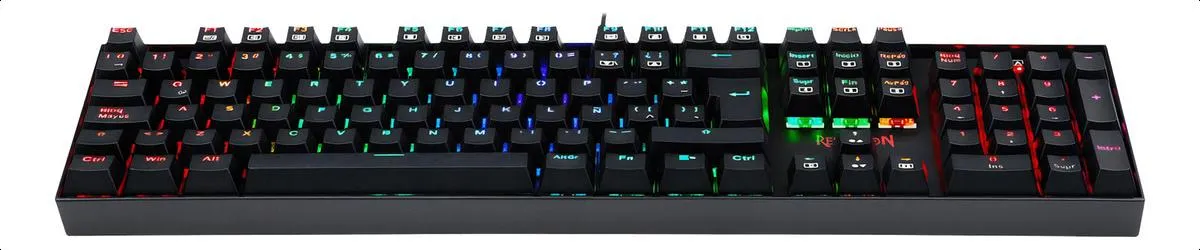 Teclado gamer Redragon Mitra K551 QWERTY Outemu Blue cor preto com luz RGB - Imagem 5