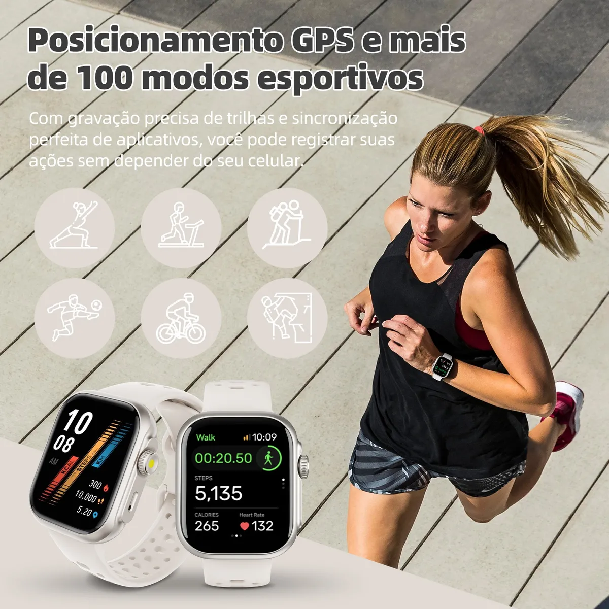 Relógio Smartwatch Bettdow Fb041 Esportivo Alexa E Gps 1.85 - Imagem 9
