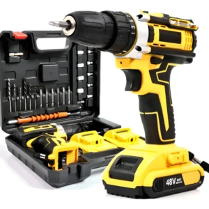 Parafusadeira Furadeira 48v Profissional 2 Baterias Sem Fio